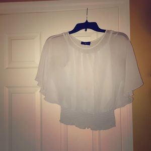 White see through blouse